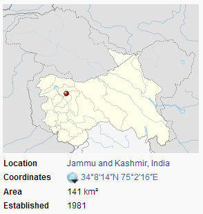 Dachigam National Park location