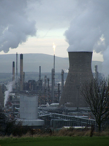 GHG emission from a petrochemical refinery