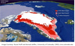 Greenland Ice Sheet- Melting of the Arctic Landmark
