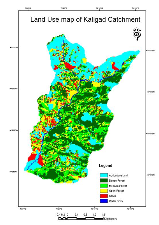 Landuse map of Kaligad catchment