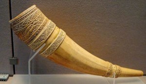 Ivory- 11th-century Italian carved elephant tusk