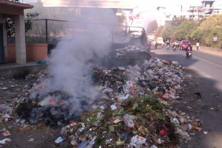 Emission from burning of Municipal Solid Waste