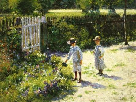 Children in a garden
