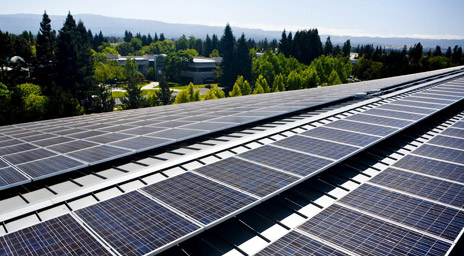 solar panels at google's mountain view campus