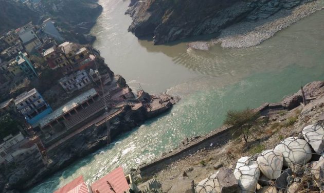 Confluence of River Bhagirathi and Alaknanda at Devprayag