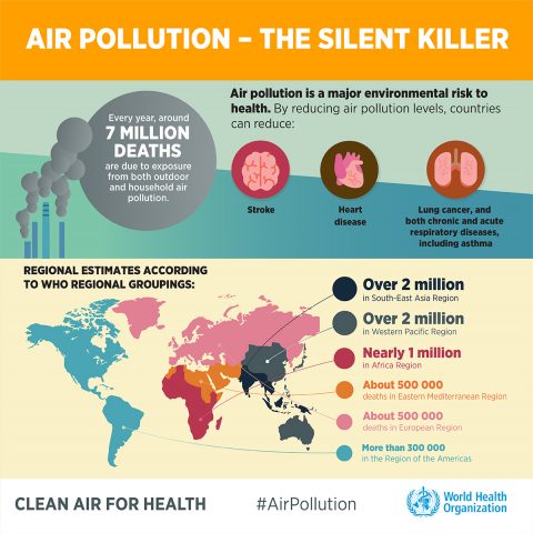 Air Pollution Info-graphic by WHO